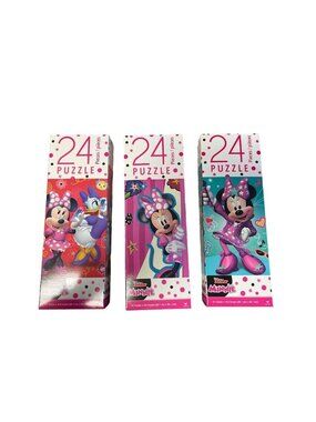 Set of (3) Cardinal's Disney's Minnie Mouse Puzzles